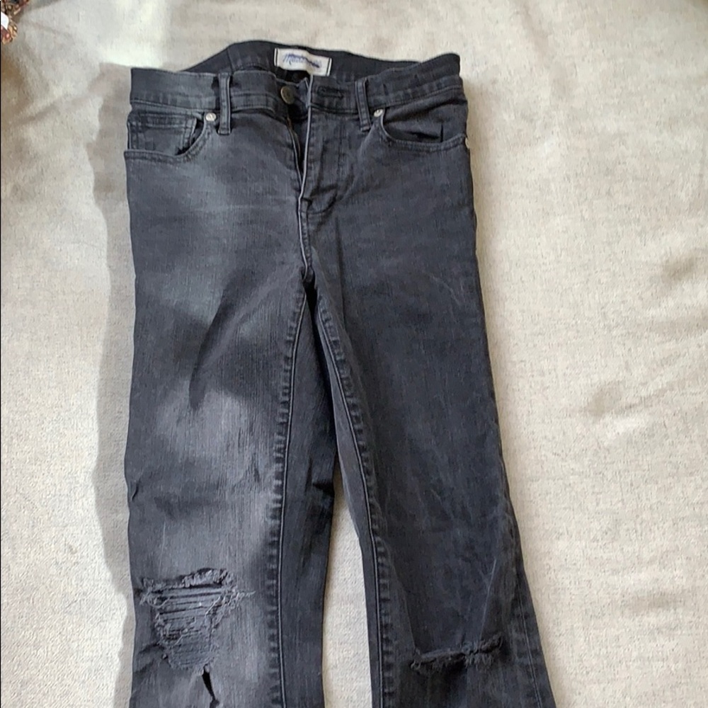 Madewell high riser skinny jeans in black